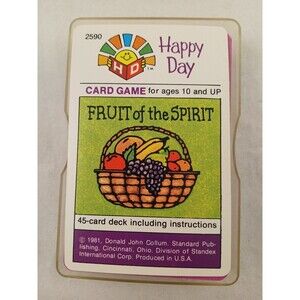 Vintage 1981 Happy Day Fruit Of The Spirit Christian Card Game-RARE!